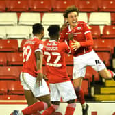 Callum Styles celebrates scoring for Barnsley FC against Nottingham Forest. (Picture: Bruce Rollinson)