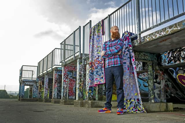 Huddersfield quilt maker Chris English is looking forward to being able to travel to the US again. Picture Tony Johnson