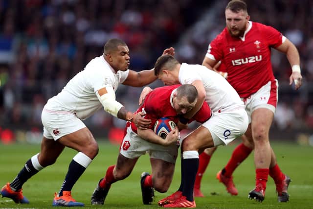 INFECTIOUS: England's Kyle Sinckler (left, in action against wales during the Six Nations clash at Twickenham back in March. Picture: David Davies/PA