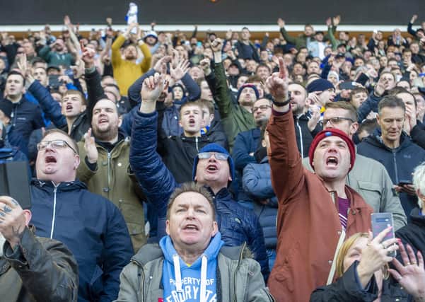 Tiers on the terraces: The Government is planning to let up to 4,000 fans back into grounds - depending on which Tier the area is in. Picture Tony Johnson.