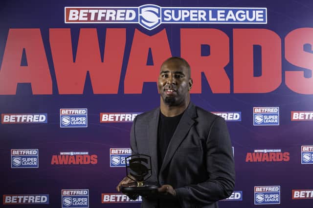 Stopper: Huddersfield Giants forward Michael Lawrence earned the Top Tackler award. Picture by Allan McKenzie/SWpix.com