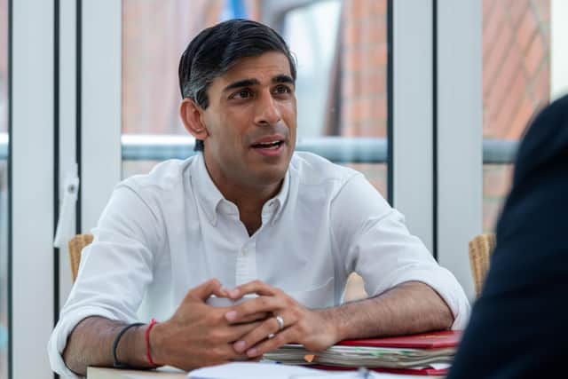 Chanclelor Rishi Sunak during an interview with The Yorkshire Post earlier this year.
