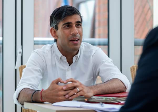Chancellor Rishi Sunak during an interview with The Yorkshire Post earlier this year.