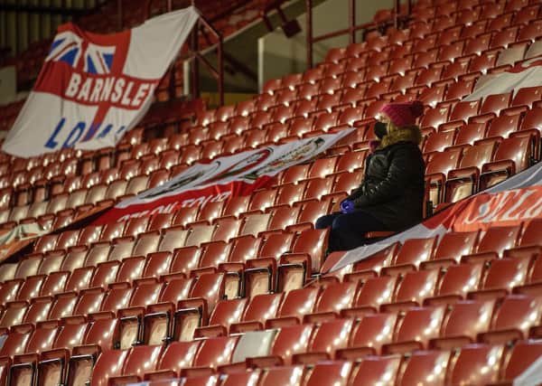 The scene at Oakwell on Tuesday night as Barnsley FC hosted Brentford FC. (Picture: Bruce Rollinson)