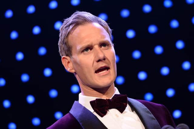 Dan Walker presents The Integrity and Impact Award founded by Dow Jones Intelligence during the BT Sport Industry Awards 2019 at Battersea Evolution on April 25, 2019 in London. (Photo by Jeff Spicer/Getty Images for Sport Industry Group)