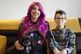 Yasmin Uddin aka Yammy with son Dante at home near Leeds Picture: Youtube Originals