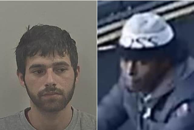 Detectives want to speak to 22-year-old Peter Balog from Scunthorpe (left) and an unidentified man, pictured right, in connection with Mr Balouchi's murder