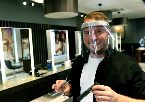 Robert Eaton, creative director of Russell Eaton, which has salons in Leeds and Barnlsey, has spent much of his reign as British Hairdresser of the Year wearing PPE, when the salons have been open.