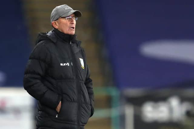 Sheffield Wednesday manager Tony Pulis on the touchline at The Liberty Stadium. Picture: David Davies/PA