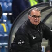 Leeds United manager Marcelo Bielsa: On the touchline during the Premier League match against Arsenal. Picture: PA