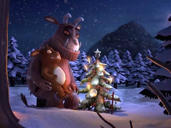 A BBC ident featuring The Gruffalo and his daughter, The Gruffalo's Child, as they decorate their magical Christmas tree.