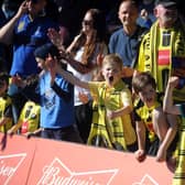 Get in!: Fans of Harrogate Town will be the first Yorkshire home supporters to see their team in action. Picture Tony Johnson.