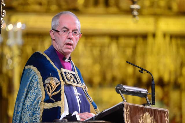 The Archbishop of Canterbury's stance on aid is coming under fire.