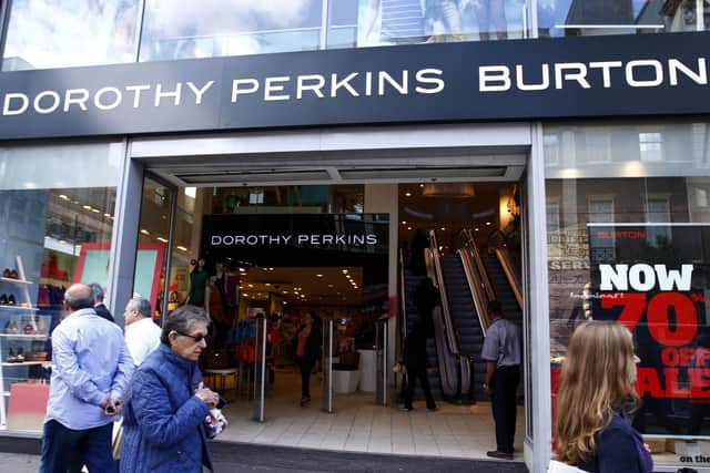 Dorothy Perkins Burton shop in London's Oxford Street. Picture: Sean Dempsey/PA Wire