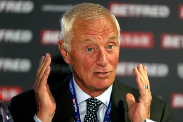 Good to be back: UK Championship promoter Barry Hearn. Picture: Richard Sellers/PA Wire.