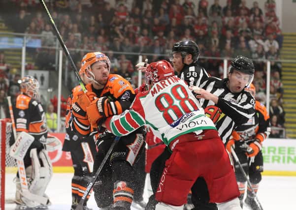 Sheffield Steelers have not iced since beating Cardiff Devils to win the Challenge Cup Final back in early March. Picture courtesy of EIHL.