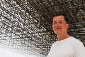 Antony Gormley, pictured last year with his installation Matrix III at the Royal Academy of Arts in London. Photo credit: John Rainford/Getty Images.