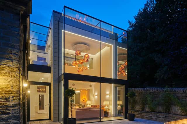 The extension designed by Fibre architects with the dramatic, double-height living space
