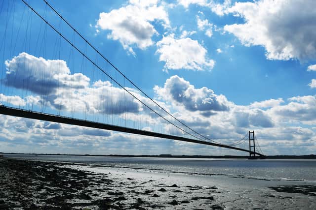The East Riding begins at the Humber Bridge.