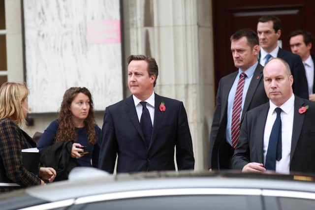 David Cameron during his visit to Leeds to launch HS2.
