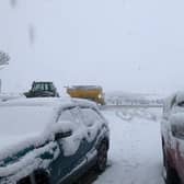 Snow at Newby Head this morning (photo: Thomas Beresford)