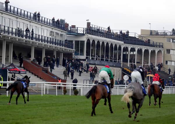 The scene at Ludlow as racegoers returned to the track.