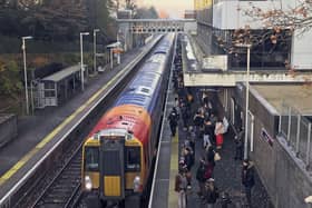 Passengers getting on a train ahead of an expected rush this Christmas when Covid restrictions are lifted for the festive period. Picture: Steve Parsons/PA Wire