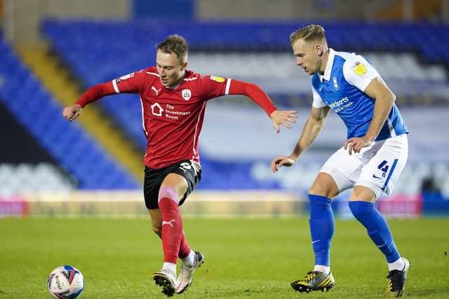 SPOT ON: Barnsley's Cauley Woodrow was on target in the 2-1 win at Birmingham on Tuesday, the Reds moving up to second in the YP Power Rankings this week. Picture: Zac Goodwin/PA