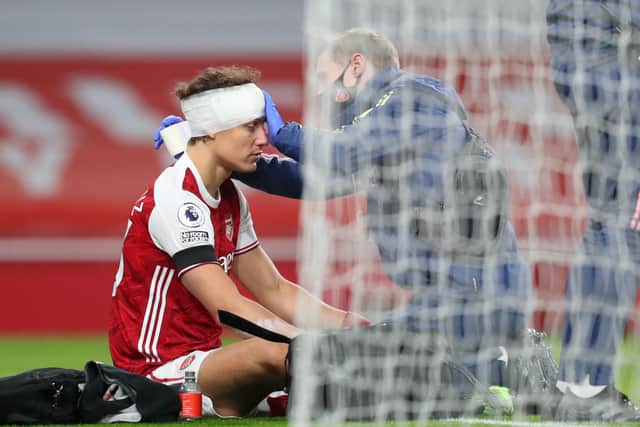 Arsenal's David Luiz: Continued after treatment.