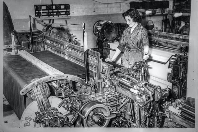 Elsie Naylor was a weaver at Alfred Brown, the image was taken in the 1950s. She worked there all her life and her son also worked at the mill.