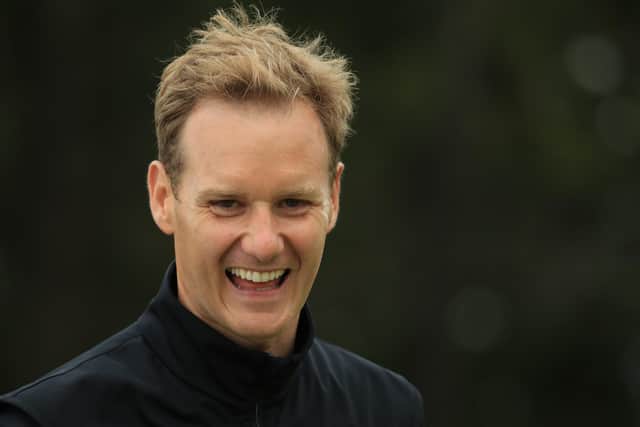 Dan Walker, BBC TV presenter, in action during the Pro Am event prior to the start of the Aberdeen Standard Investments Scottish Open at The Renaissance Club on July 10, 2019 in North Berwick, United Kingdom. (Photo by Andrew Redington/Getty Images)