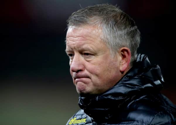 Sheffield United manager Chris Wilder. Picture: PA.