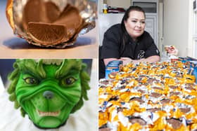 Cake decorator Chelle Holmes, 42, has previously turned the traditional Christmas treat into edible unicorns, pumpkins and even the Grinch using her icing skills.
SWNS