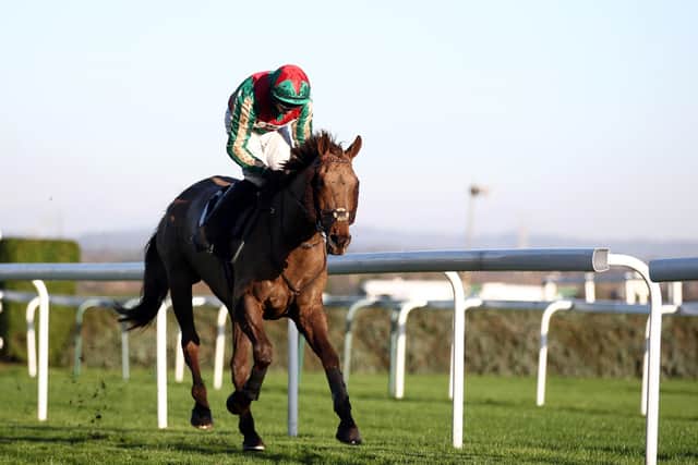 Vieux Lion Rouge was a runaway winner of the Becher Chase under Conor O'Farrell.