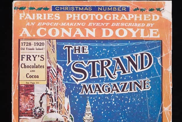 Sir Arthur Conan Doyle published the Cottingley fairies piece in The Strand magazine in December 1920. Photo: Supplied by University of Leeds.