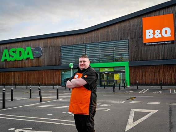Shopping trip: B&Q store manager Sam Bell at Asda Sheffield Drakehouse has welcomed the new B&Q shop-within-a-shop concession store.