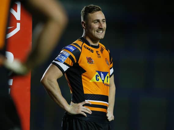 STAYING PUT: Castleford Tigers winger James Clare. Picture:  Ed Sykes/SWpix.com.