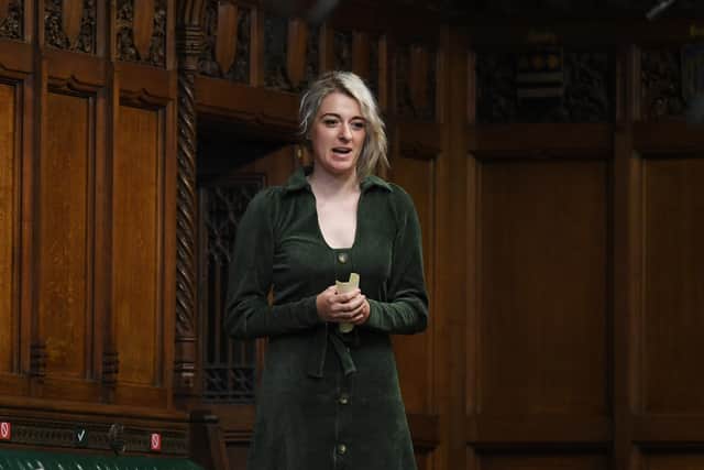 Conservative MP Dehenna Davison asking an urgent question about coronavirus to Health Secretary Matt Hancock in the House of Commons. Photo: UK Parliament/Jessica Taylor/PA Wire
