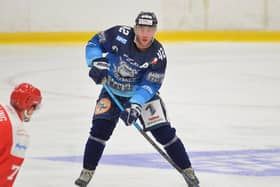 MORE OF THE SAME PLEASE: Sheffield Steeldogs' defenceman Tim Smith, in action against Swindon during the recent Streaming Series. Picture courtesy of Dean Woolley.