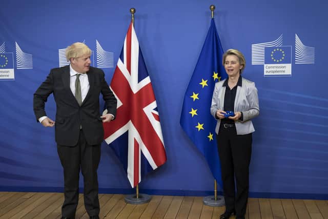 Prime Minister Boris Johnson in Brussels, Belgium, for a dinner with European Commission president Ursula von der Leyen where they failed to break the impasse over a Brexit trade deal.