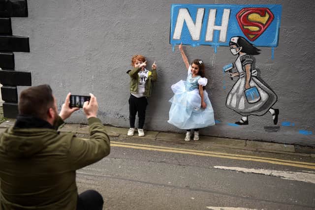 Four-year-old children show their appreciation for the NHS after a year like no other.