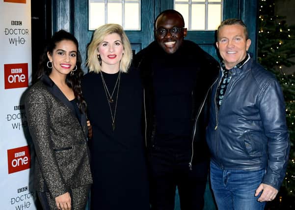Mandip Gill, Jodie Whittaker, Segun Akinola and Bradley Walsh attending the Doctor Who photocall held at the BFI Southbank, London in 2019. Picture: Ian West/PA Photos.