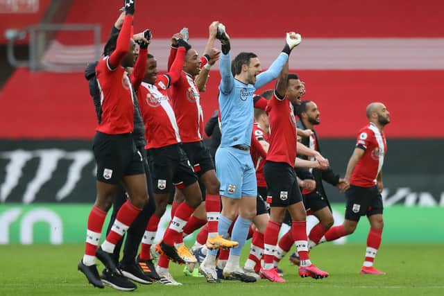 Southampton players celebrate after defeating Sheffield United (Picture: PA)