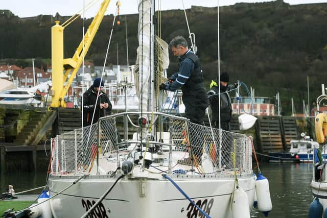Crews get ready for the race from Scarborough Yacht Club. Picture: Jonathan Gawthorpe