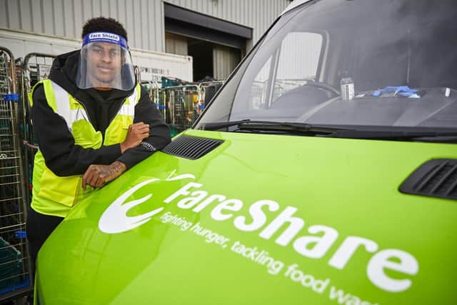 Marcus Rashford's campaign work has been inspired by the FareShare charity.