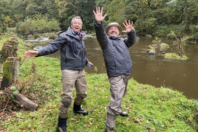Bob and Paul enjoy fishing in North Yorkshire in the Christmas episode of Gone Fishing