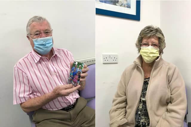 Hazel and Frank were the first patients to be given the Covid vaccine in the East Park Medical Centre. Photo: NHS in Leeds