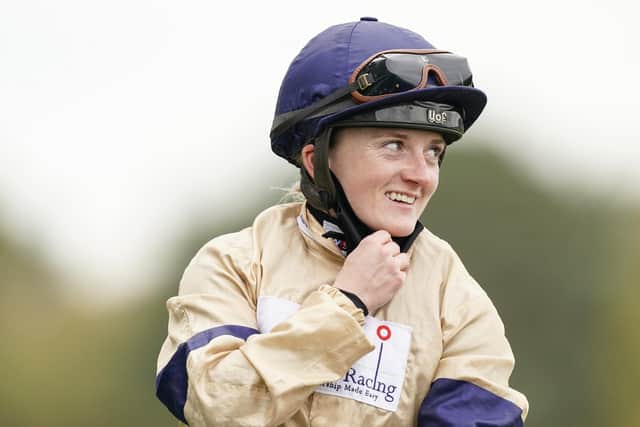 This was Hollie Doyle after the Champions Day win of Glen Shiel.