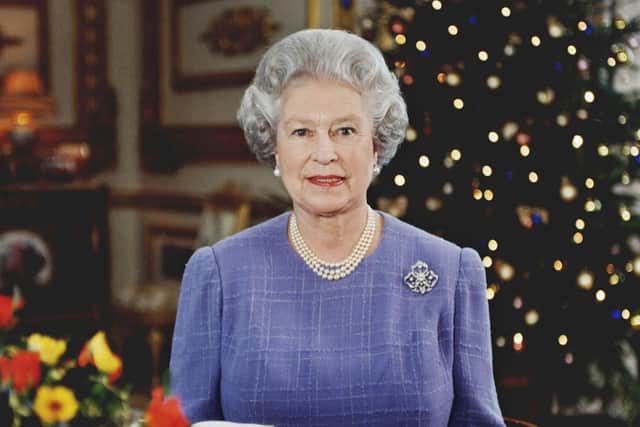 Queen Elizabeth II ahead of the traditional Christmas Day Speech in 1997. Picture: John Stillwell.