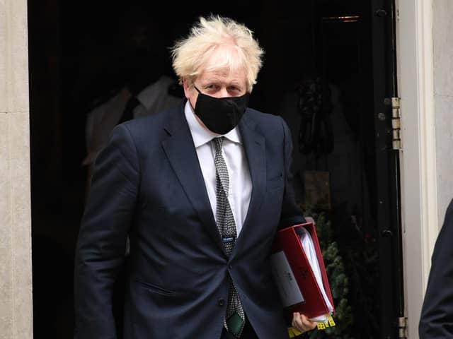 Prime Minister Boris Johnson leaves 10 Downing Street to attend Prime Minister's Questions at the Houses of Parliament, London. Photo: PA